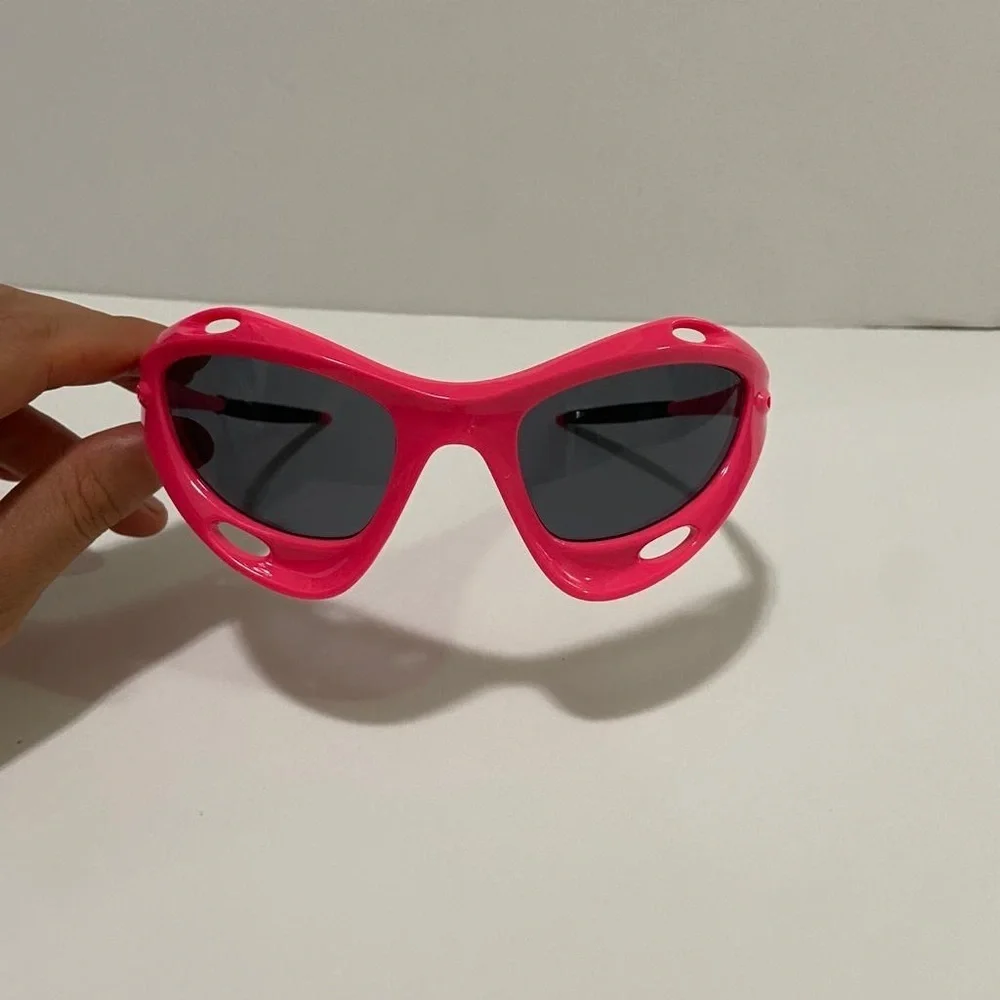 Steampunk chunky futuristic racing sunglasses